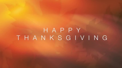 Elegant Happy thanksgiving greeting card, with fallen canadian leaves red background