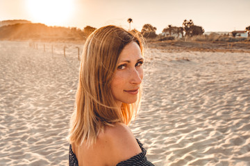 female summer face