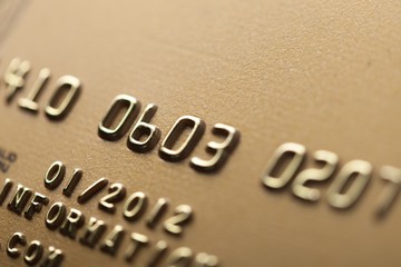 Close-up of Number of Credit Card