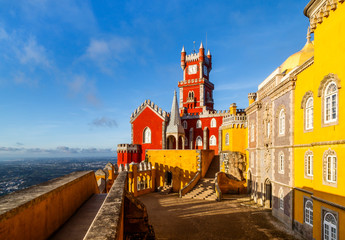 Pena National Palace, Sintra, Portugal. Travel Europe, holidays in Portugal.