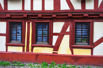 Fototapeta premium Fassade eines Fachwerkhauses in Idstein