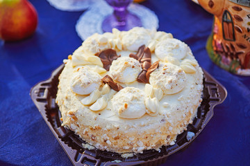 Meringue cake handmade at home