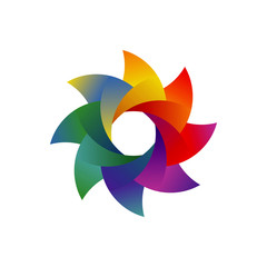 Flower Ornament Logo Design Vector