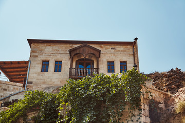 Old greek style house used as hotel in Cappadocia Turkey