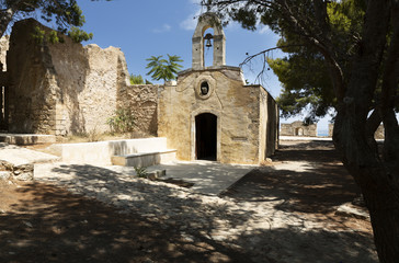 Fototapeta na wymiar Kapelle in der Festung (Fortezza) von Rethymnon auf Kreta, Griechenland