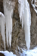 winter in mountains, icicle