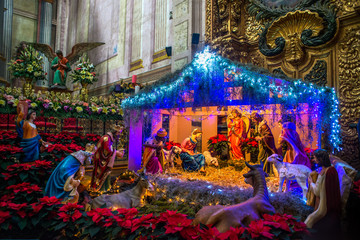 Nativity Scene, Santa Rosa de Viterbo Church, Queretaro, Mexico