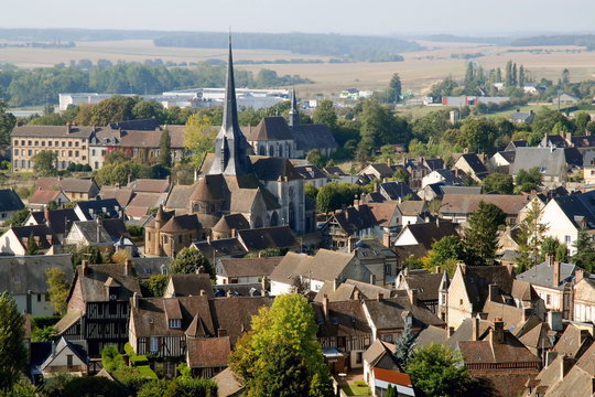 Ville de Verneuil-sur-Avre, les toits de la ville, département de l'Eure, Normandie, France
