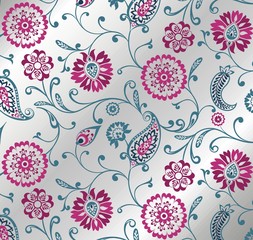 paisley floral pattern, textile , Rajasthan, royal India