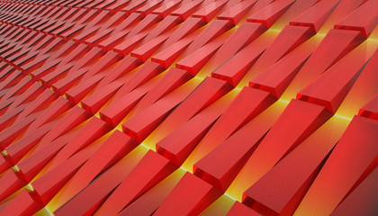 Abstract geometric architecture Red pattern with linesBox Light And Ideas / Illustration 