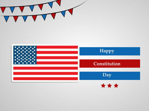 illustration of elements of USA Constitution Day background