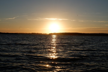 Fototapeta premium Sunset on the lake