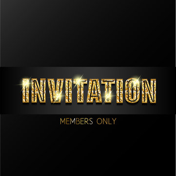 Black and Gold invitation