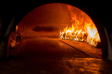 flame in a wood stove