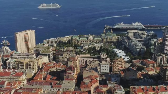 Monaco Monte Carlo city France sea town port yahts flats boats and casino