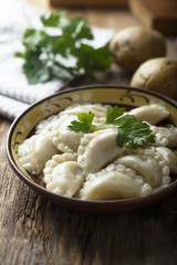 Homemade traditional Ukrainian dumplings