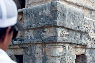 Temple of the Frescos, Tulum archaeological site, Quintana Roo, Mexico