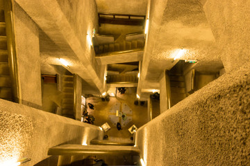 Concrete Staircase Downward View