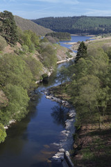 Fototapeta na wymiar PenyGarreg reservoir, in the Elan Valley, Wales.
