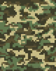 Digital fashionable camouflage pattern, fashion design. Seamless illustration