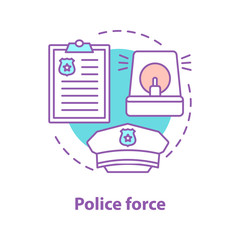 Police force concept icon
