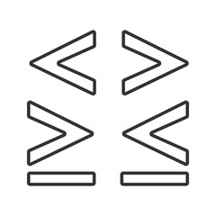 Math symbols linear icon