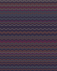 Seamless wavy lines simple pattern, abstract geometric background