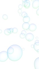 Light pastel colored background with pink bubbles. Wallpaper, texture blue balloons. 3D illustration