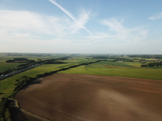 Champs vue du ciel