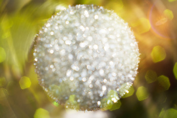 blurred shot of an glittering ball with bokeh, for backgrounds
