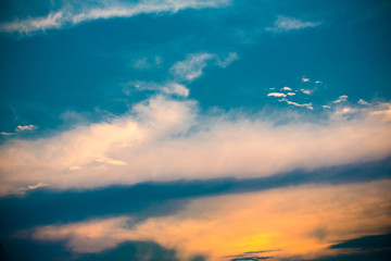 Twilight sky background. Sunset sky and cloud.Colorful sky in twilight time background.Beautiful Cityscape Sunset at bangkok Thailand.Fiery orange sunset sky. Beautiful sky.