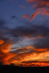 Fototapeta premium Orange clouds at sunset