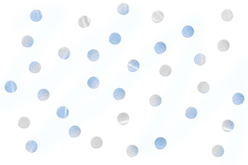 Snow confetti paper cut on white background - isolated
