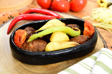 roasted potatoes with vegetables