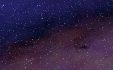 Colorful and beautiful space background. Outer space. Starry outer space texture. 3D illustration
