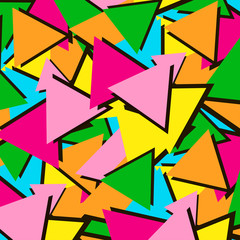 Background with colorful geometric figures.