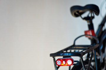 Flicking Safety Light On The New Bicycle