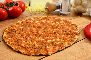 Lahmacun on the table