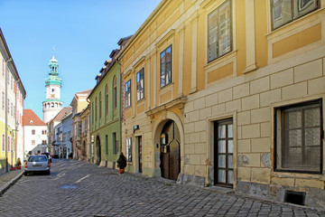 Fototapeta premium Historic street in Sopron. Hungary