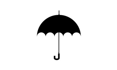 Umbrella object black vector shape raining bad weather protection