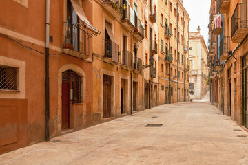 Street of the Spanish city of Tarragona on the Mediterranean coast