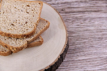 bread on a plate