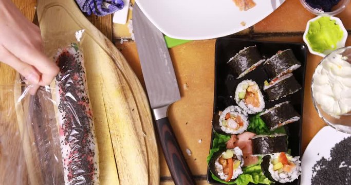 Home preparing sushi - fast