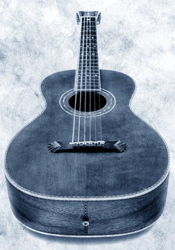 vintage blues guitar,retro image