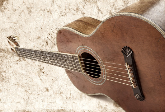 vintage blues guitar,retro image