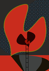 abstract background with hearts