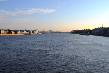 Fototapeta premium Cruising on a river Neva in Saint Petersburg