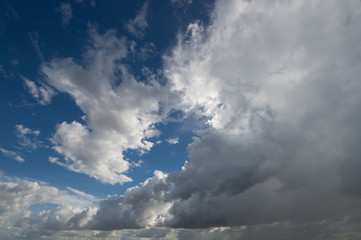 Obraz premium raining clouds and blue sky