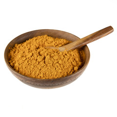 Turmeric Powder in Bowl with Spoon