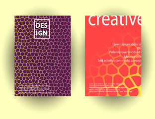 Modern Abstract colorful Fluid shapes composition for poster design. Minimal brigth covers set for flyer, cover, brochure